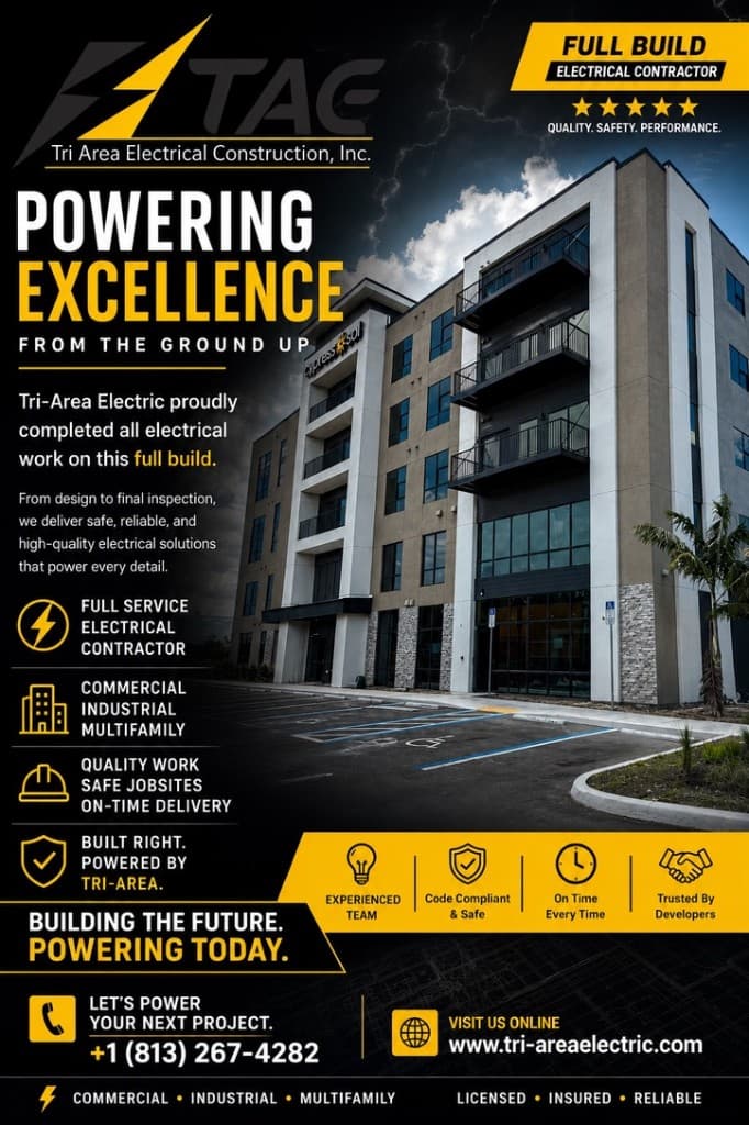 Powering Excellence From The Ground Up — Tri-Area Electric apartment full build